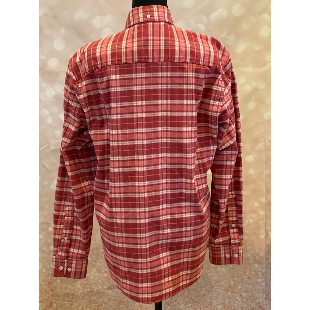 L.L Bean S Traditional Fit Plaid Button Front Long Sleeve - Picture 4 of 7